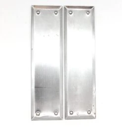Pair Of Vintage 10 In. Chrome Plated Door Push Plates 9 Pair Of Vintage 10 In. Chrome Plated Door Push Plates -OGT Sale Store q286665 04