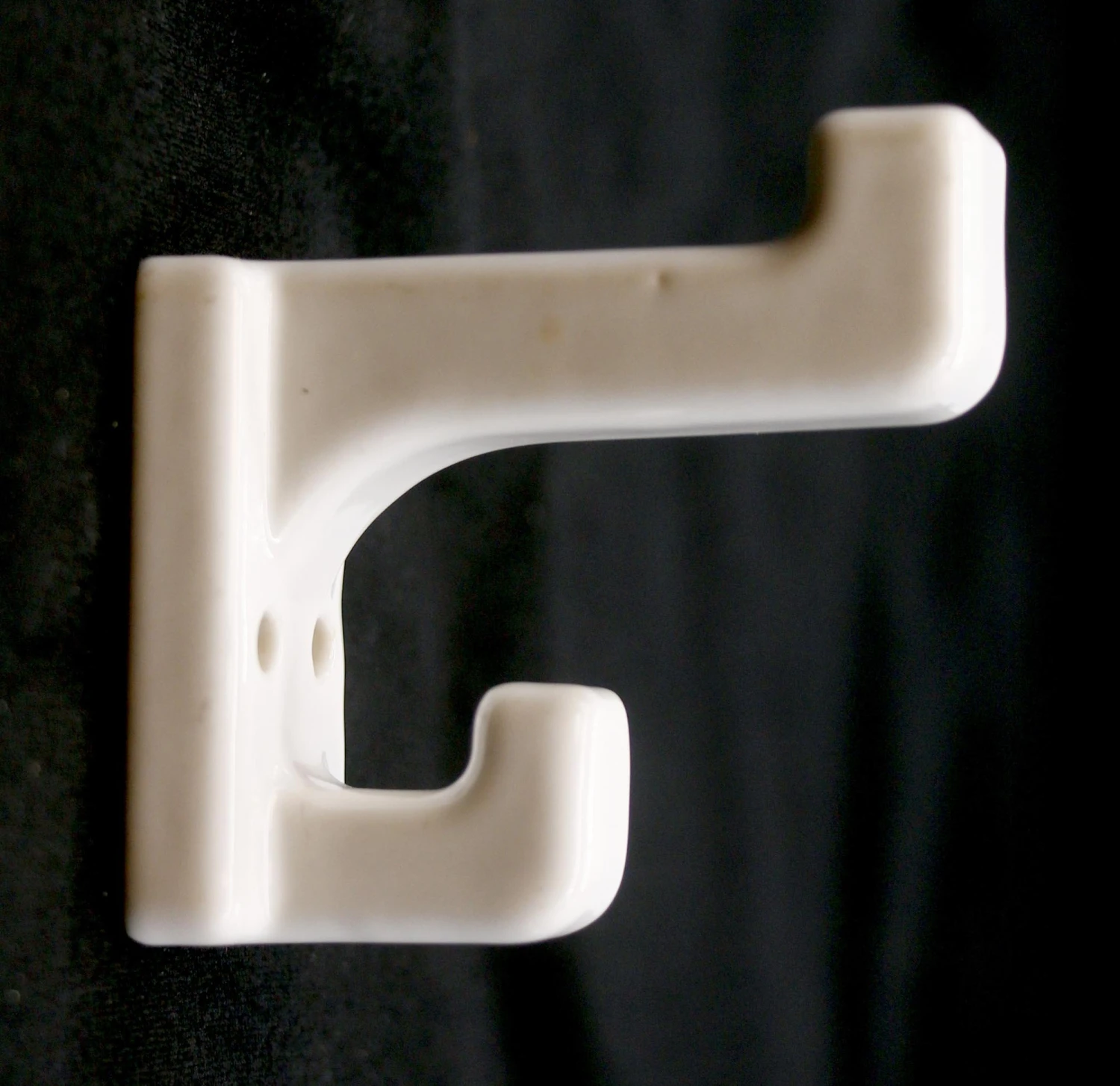 Vintage 2 Arm Ceramic Double Bathroom Wall Hook 6 Vintage 2 Arm Ceramic Double Bathroom Wall Hook - Image 4