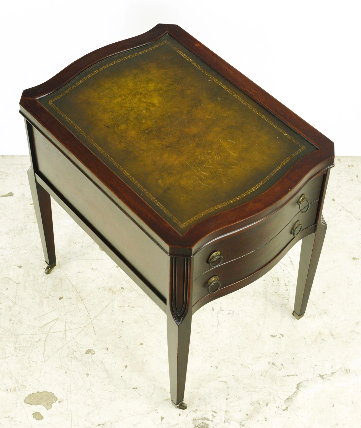 Pair Of Hepplewhite Mahogany & Leather End Tables 9 Pair Of Hepplewhite Mahogany & Leather End Tables - Image 7