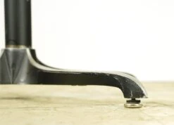 Handcrafted 30.125 In. Live Edge Mahogany Wafer Steel Bistro Table 19 Handcrafted 30.125 In. Live Edge Mahogany Wafer Steel Bistro Table -OGT Sale Store q286754 09