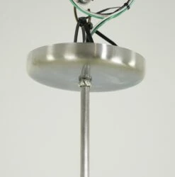 Mid Century Turquoise Blue Acrylic Brushed Steel Pole Pendant Light -OGT Sale Store q286773 06