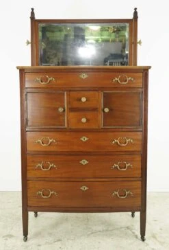 Antique French Wooden 6 Drawer Mirrored Bedroom Dresser -OGT Sale Store q286797 06