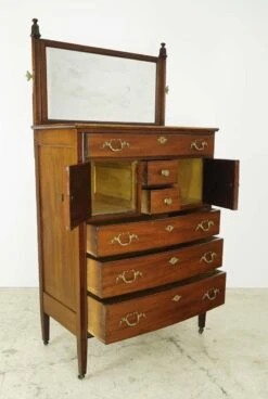 Antique French Wooden 6 Drawer Mirrored Bedroom Dresser -OGT Sale Store q286797 08