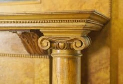 Antique Victorian Birds Eye Maple Mantel With Beveled Mirror -OGT Sale Store q286808 04