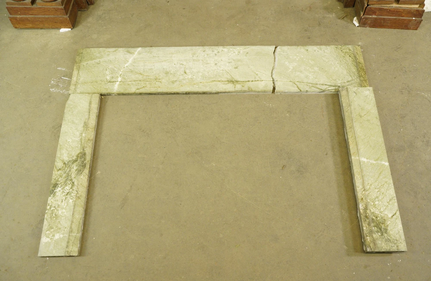 Antique Victorian Oak Mantel With Marble Surround 6 Antique Victorian Oak Mantel With Marble Surround - Image 4