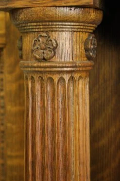 Antique Victorian Oak Mantel With Marble Surround 25 Antique Victorian Oak Mantel With Marble Surround -OGT Sale Store q286809 08