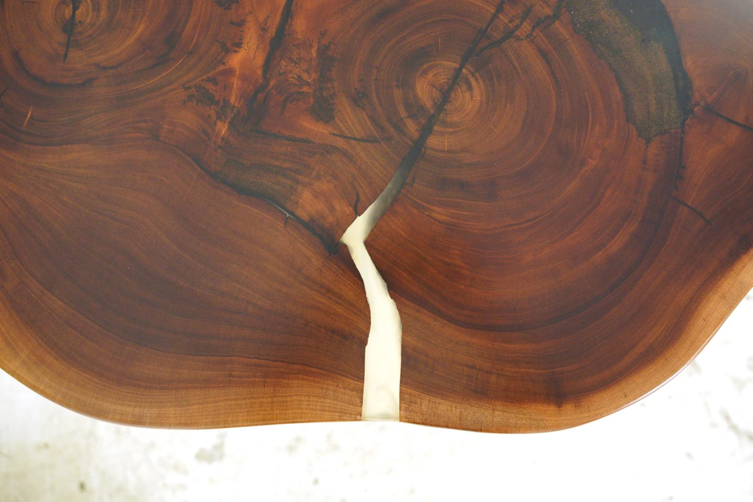 Handcrafted 36.5 In. Live Edge Mahogany Wafer Steel Bistro Table 6 Handcrafted 36.5 In. Live Edge Mahogany Wafer Steel Bistro Table - Image 4