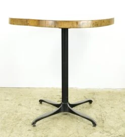 Handcrafted 31.5 In. Live Edge Mahogany Wafer Steel Bistro Table 15 Handcrafted 31.5 In. Live Edge Mahogany Wafer Steel Bistro Table -OGT Sale Store q286820 07