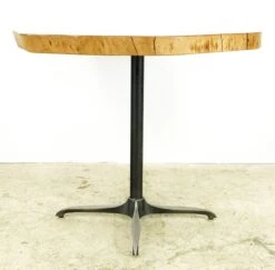 Handcrafted 38 In. Live Edge Mahogany Wafer Steel Bistro Table -OGT Sale Store q286821 04