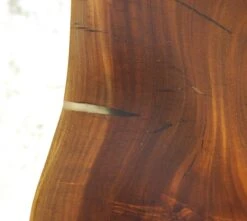 Handcrafted 39.625 In. Live Edge Mahogany Wafer Steel Bistro Table -OGT Sale Store q286823 07