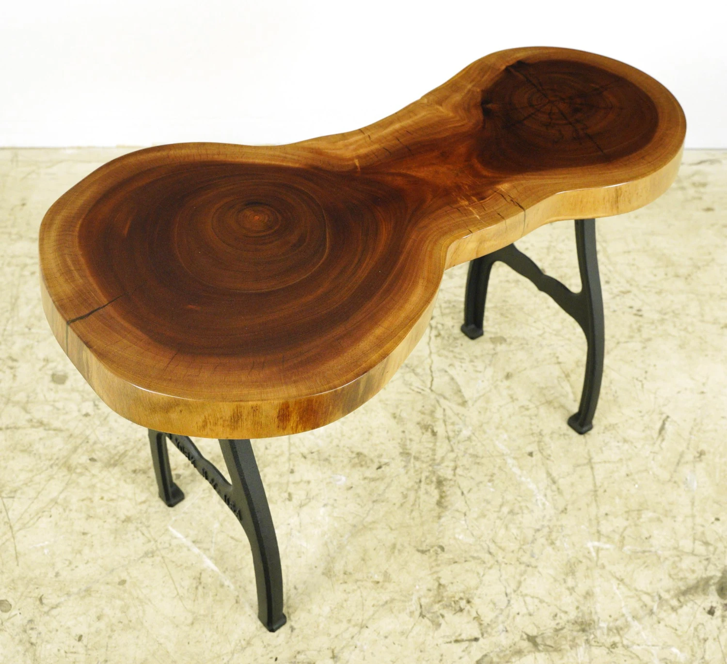 Handcrafted 35.625 In. Live Edge Mahogany Wafer Bench 6 Handcrafted 35.625 In. Live Edge Mahogany Wafer Bench - Image 4