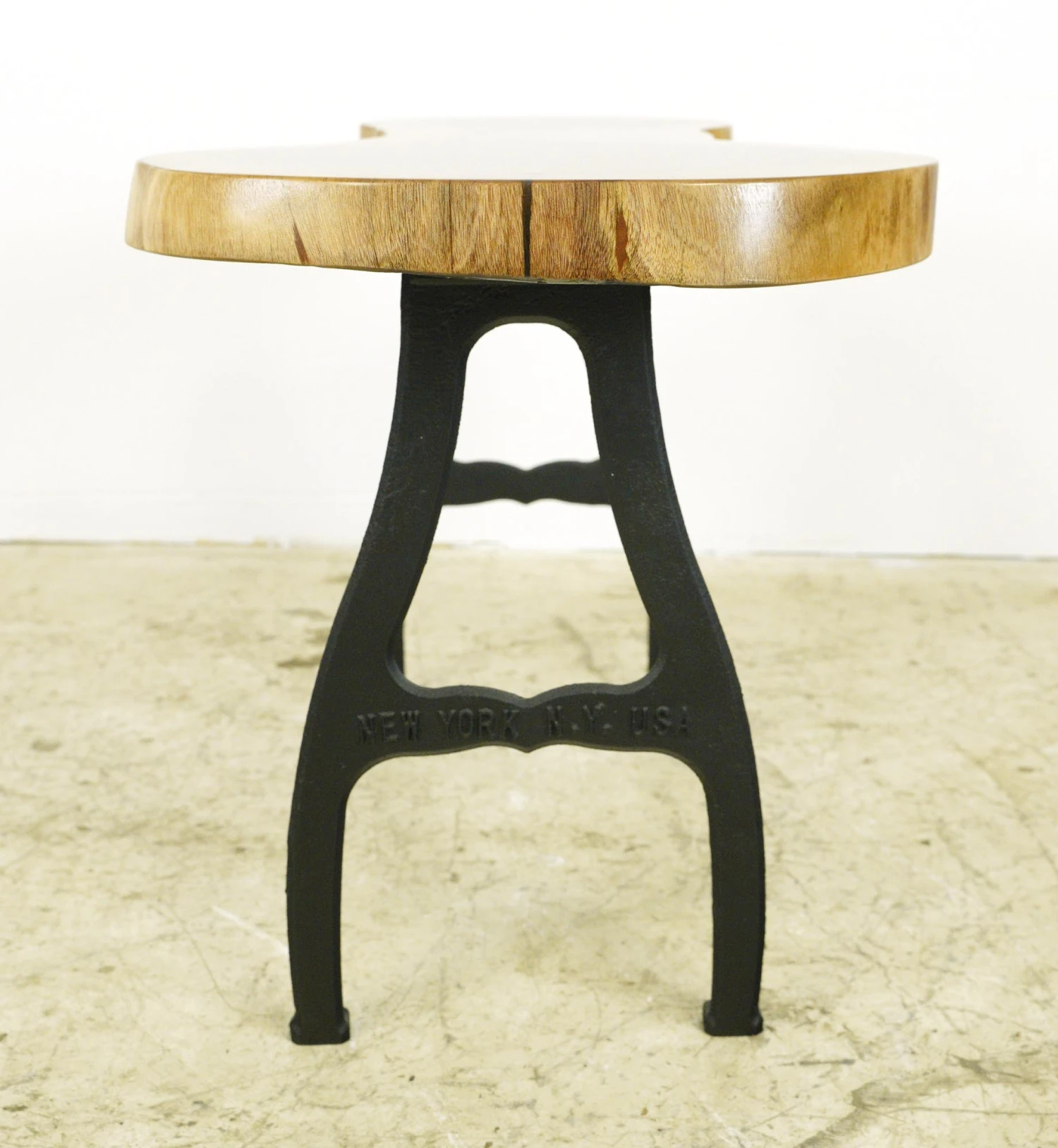 Handcrafted 35.625 In. Live Edge Mahogany Wafer Bench 7 Handcrafted 35.625 In. Live Edge Mahogany Wafer Bench - Image 5