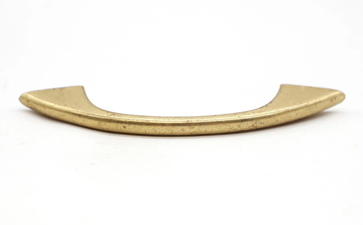 Set Of Vintage 4.25 In. Mid Century Brushed Brass Bridge Drawer Pulls 6 Set Of Vintage 4.25 In. Mid Century Brushed Brass Bridge Drawer Pulls - Image 4