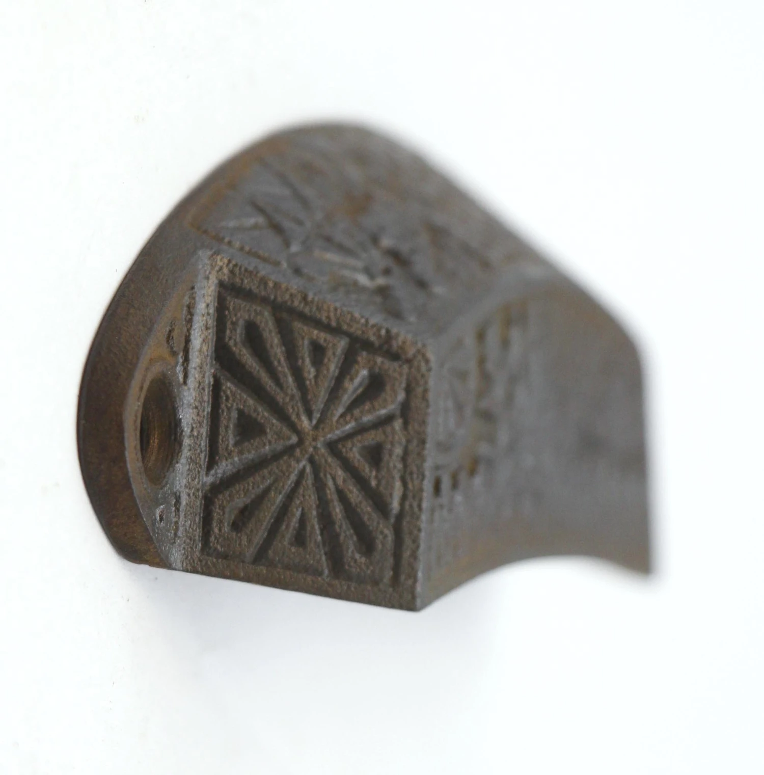 Pair Of Antique 4 In. Aesthetic Cast Iron Bin Pulls 6 Pair Of Antique 4 In. Aesthetic Cast Iron Bin Pulls - Image 4