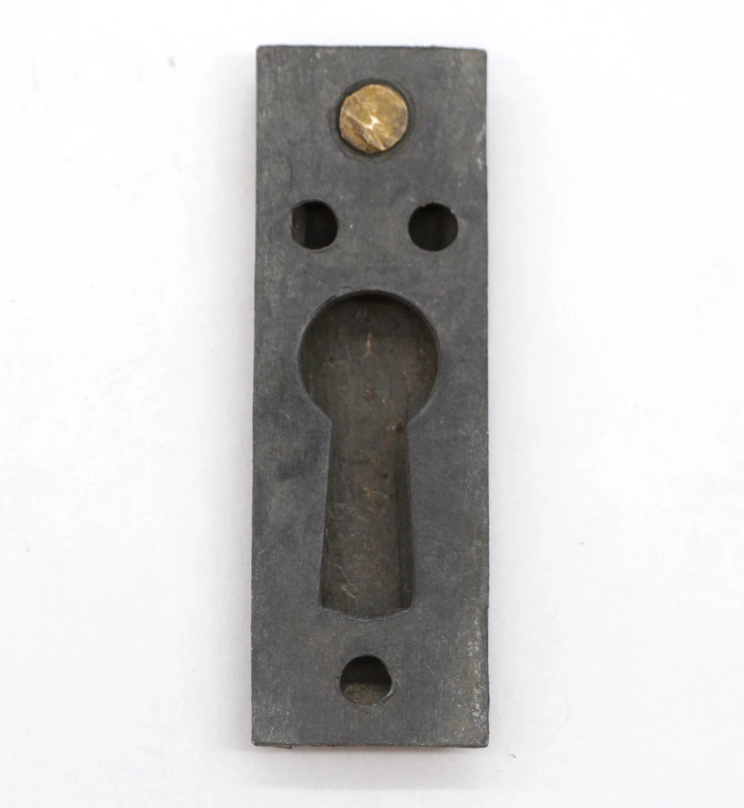 Vintage Classic 2 In. Nickeled Brass Keyhole Cover With Draft Plate 6 Vintage Classic 2 In. Nickeled Brass Keyhole Cover With Draft Plate - Image 4