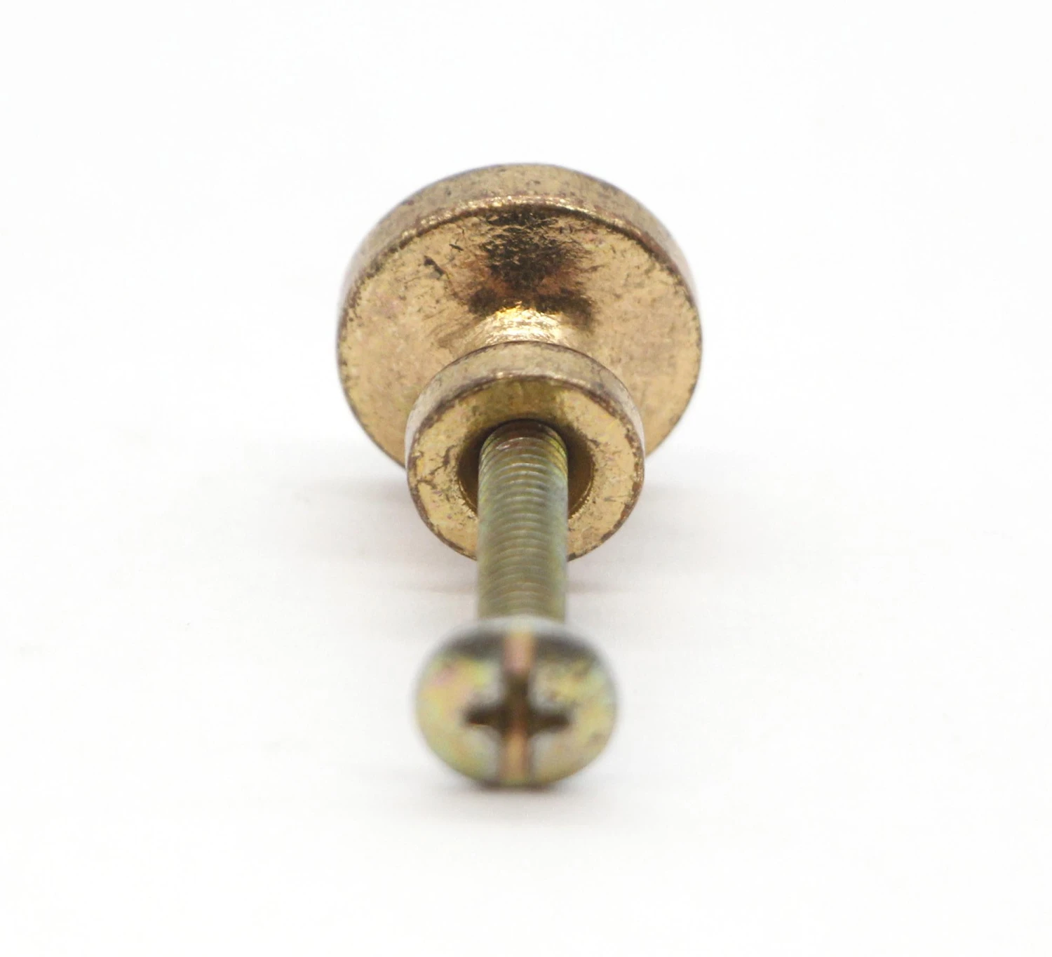 Vintage 0.625 In. Brass Concentric Cabinet Drawer Knob 6 Vintage 0.625 In. Brass Concentric Cabinet Drawer Knob - Image 4