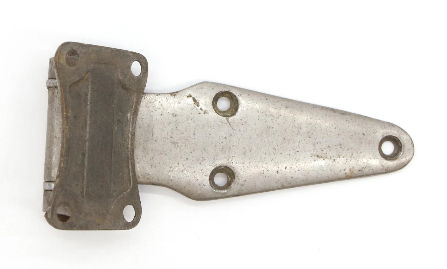 Vintage 7.5 In. Nickel Plated Brass Offset Ice Box Door Hinge 6 Vintage 7.5 In. Nickel Plated Brass Offset Ice Box Door Hinge - Image 4