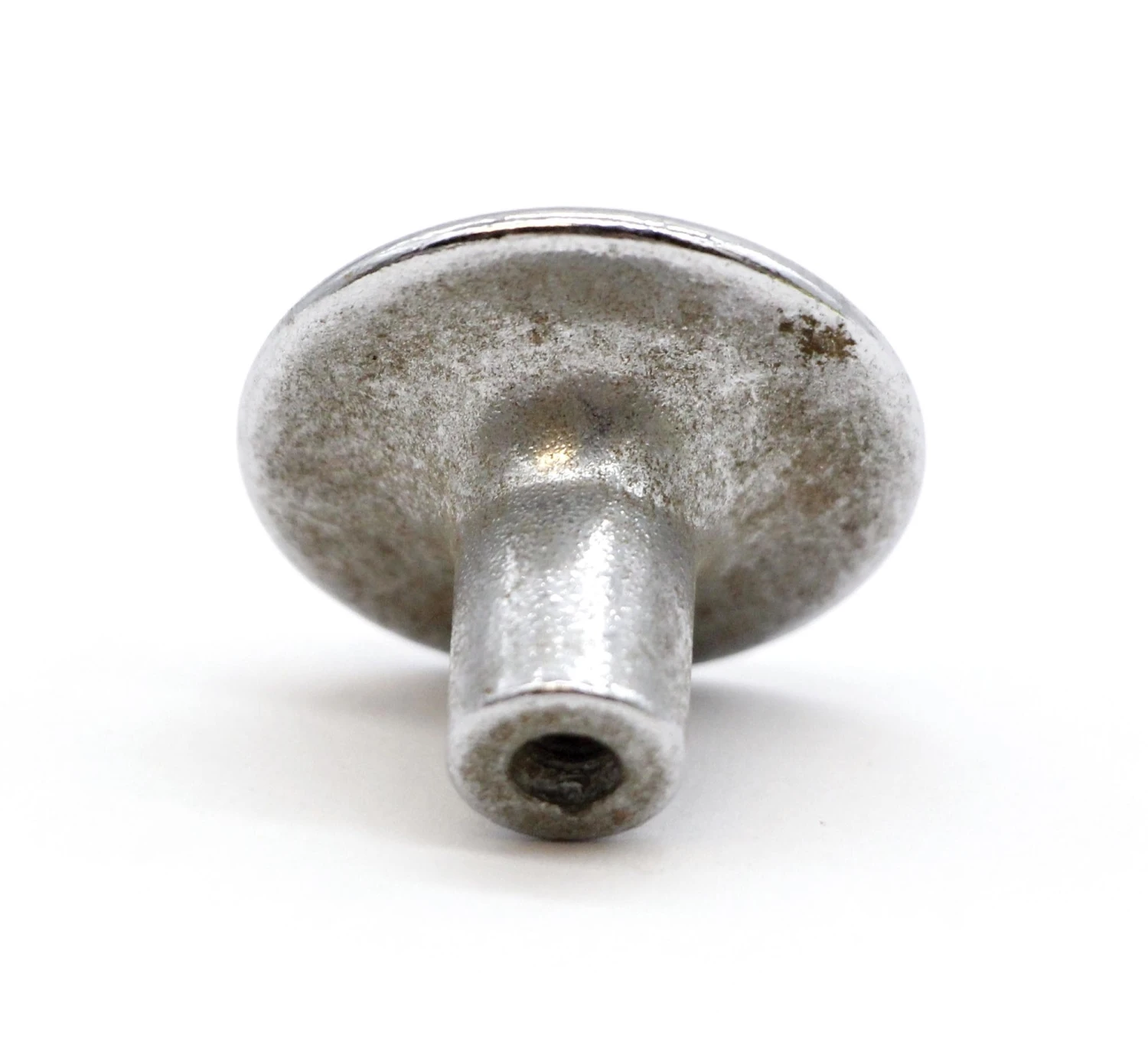 Vintage 1 In. Nickeled Brass Concentric Cabinet Drawer Knobs 6 Vintage 1 In. Nickeled Brass Concentric Cabinet Drawer Knobs - Image 4