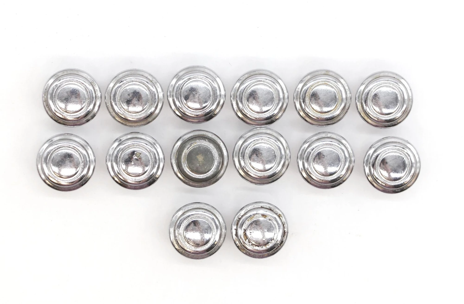 Vintage 1 In. Nickeled Brass Concentric Cabinet Drawer Knobs 7 Vintage 1 In. Nickeled Brass Concentric Cabinet Drawer Knobs - Image 5