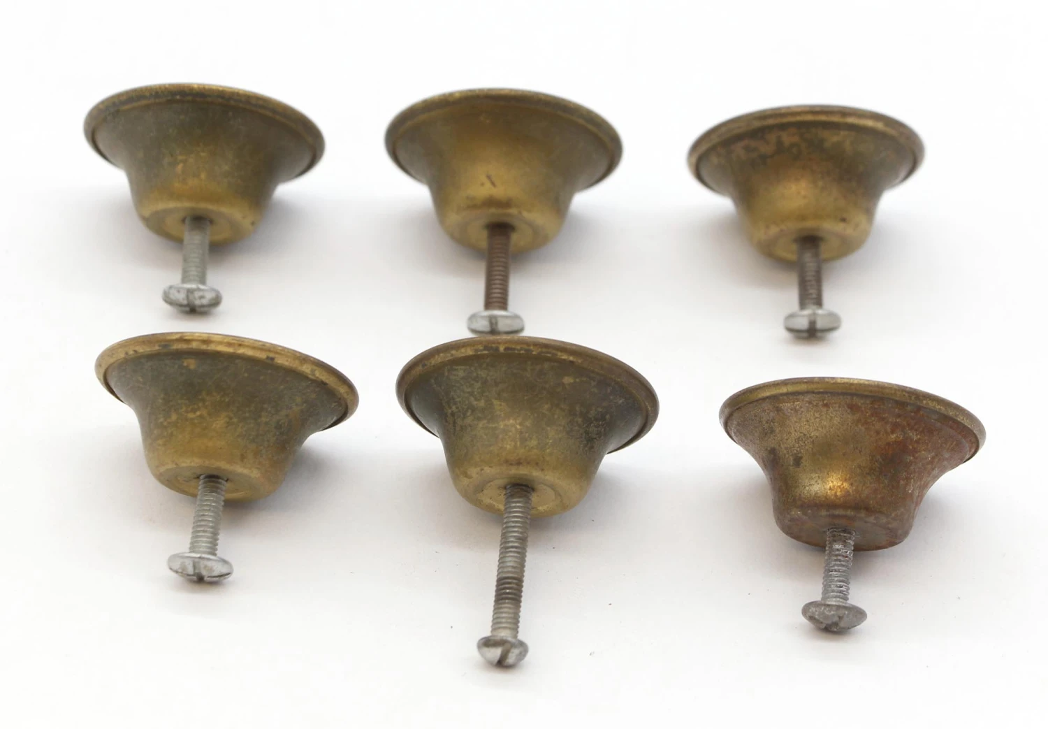 Mid Century 1.5 In. Concave Brass Plated Steel Cabinet Drawer Knob 8 Mid Century 1.5 In. Concave Brass Plated Steel Cabinet Drawer Knob - Image 6