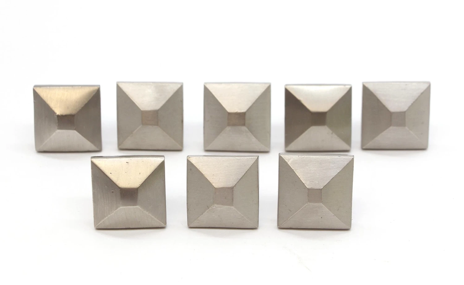 Vintage 1.25 In. Brushed Nickeled Brass Cabinet Knob 7 Vintage 1.25 In. Brushed Nickeled Brass Cabinet Knob - Image 5