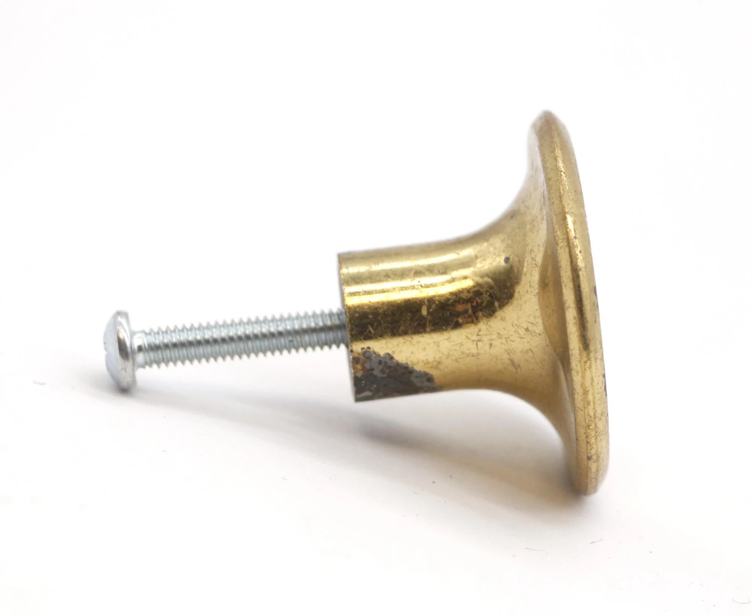 Pair Of Vintage 1.5 In. Polished Brass Cabinet Drawer Knobs 7 Pair Of Vintage 1.5 In. Polished Brass Cabinet Drawer Knobs - Image 5