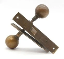 Antique Classic Bronze Ball Passage Door Knob Set 13 Antique Classic Bronze Ball Passage Door Knob Set -OGT Sale Store q287014 04