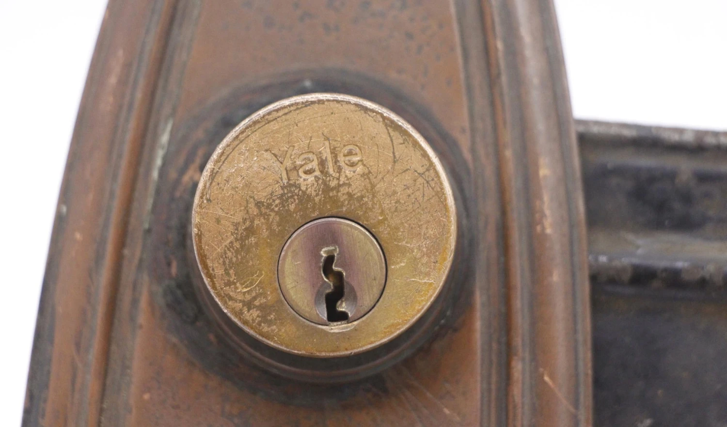 Vintage Classic Oval Plate Brass Entry Door Knob Set 7 Vintage Classic Oval Plate Brass Entry Door Knob Set - Image 5