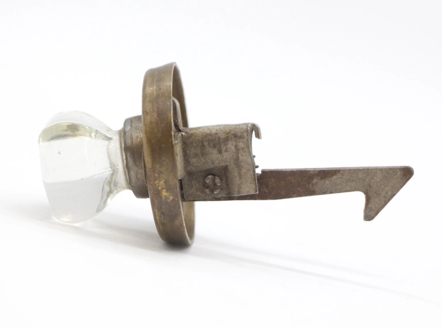 Vintage Hexagon Clear Glass Cabinet Catch Knob 7 Vintage Hexagon Clear Glass Cabinet Catch Knob - Image 5