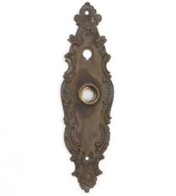 Pair Of Antique Corbin Rococo Bronze Entry Door Back Plates -OGT Sale Store q287039 04