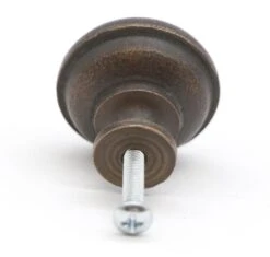 Vintage 1.375 In. Concentric Darkened Cast Brass Cabinet Drawer Knob 9 Vintage 1.375 In. Concentric Darkened Cast Brass Cabinet Drawer Knob -OGT Sale Store q287050 04