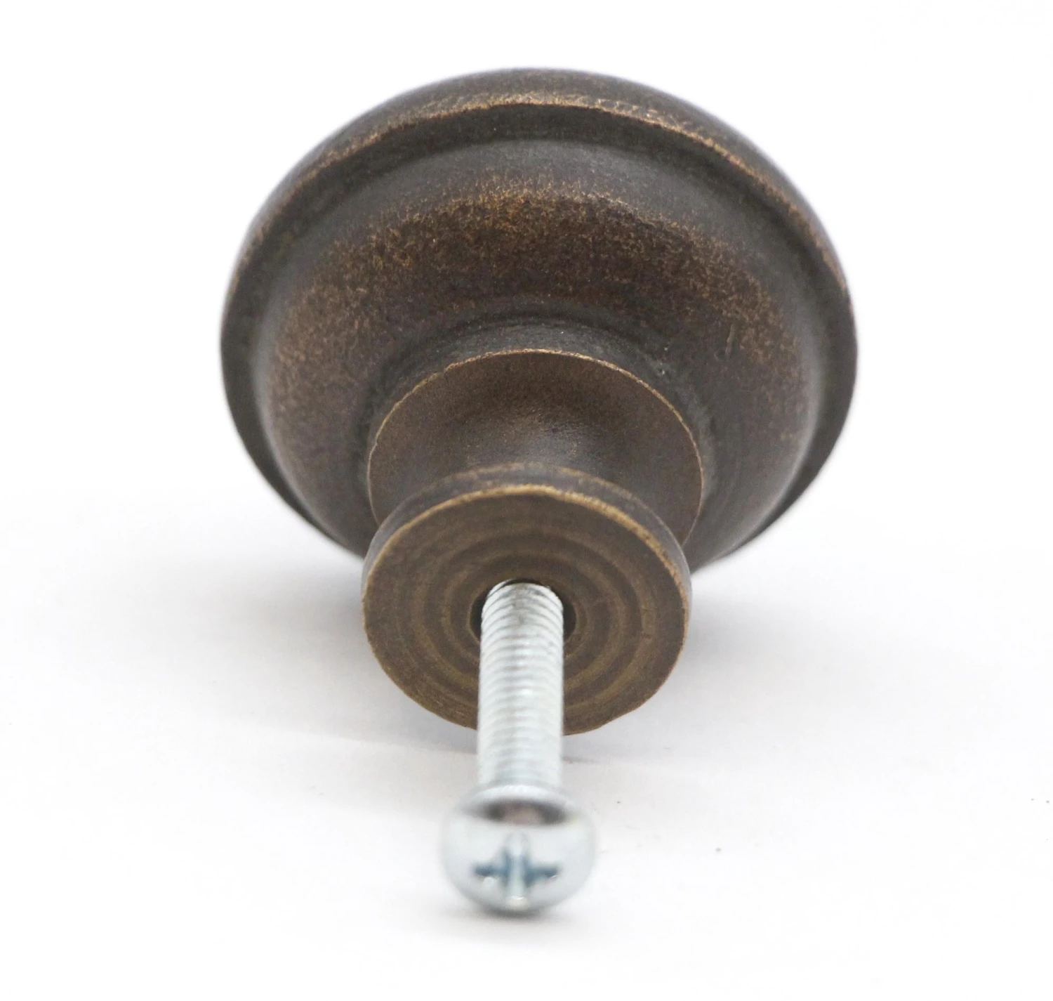 Vintage 1.375 In. Concentric Darkened Cast Brass Cabinet Drawer Knob 6 Vintage 1.375 In. Concentric Darkened Cast Brass Cabinet Drawer Knob - Image 4