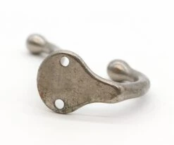 Vintage Nickel Plated Steel Double Arm Wall Hook 9 Vintage Nickel Plated Steel Double Arm Wall Hook -OGT Sale Store q287070 04