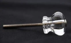 Vintage 1 In. Hexagon Clear Glass Drawer Cabinet Knob 10 Vintage 1 In. Hexagon Clear Glass Drawer Cabinet Knob -OGT Sale Store q287115 04