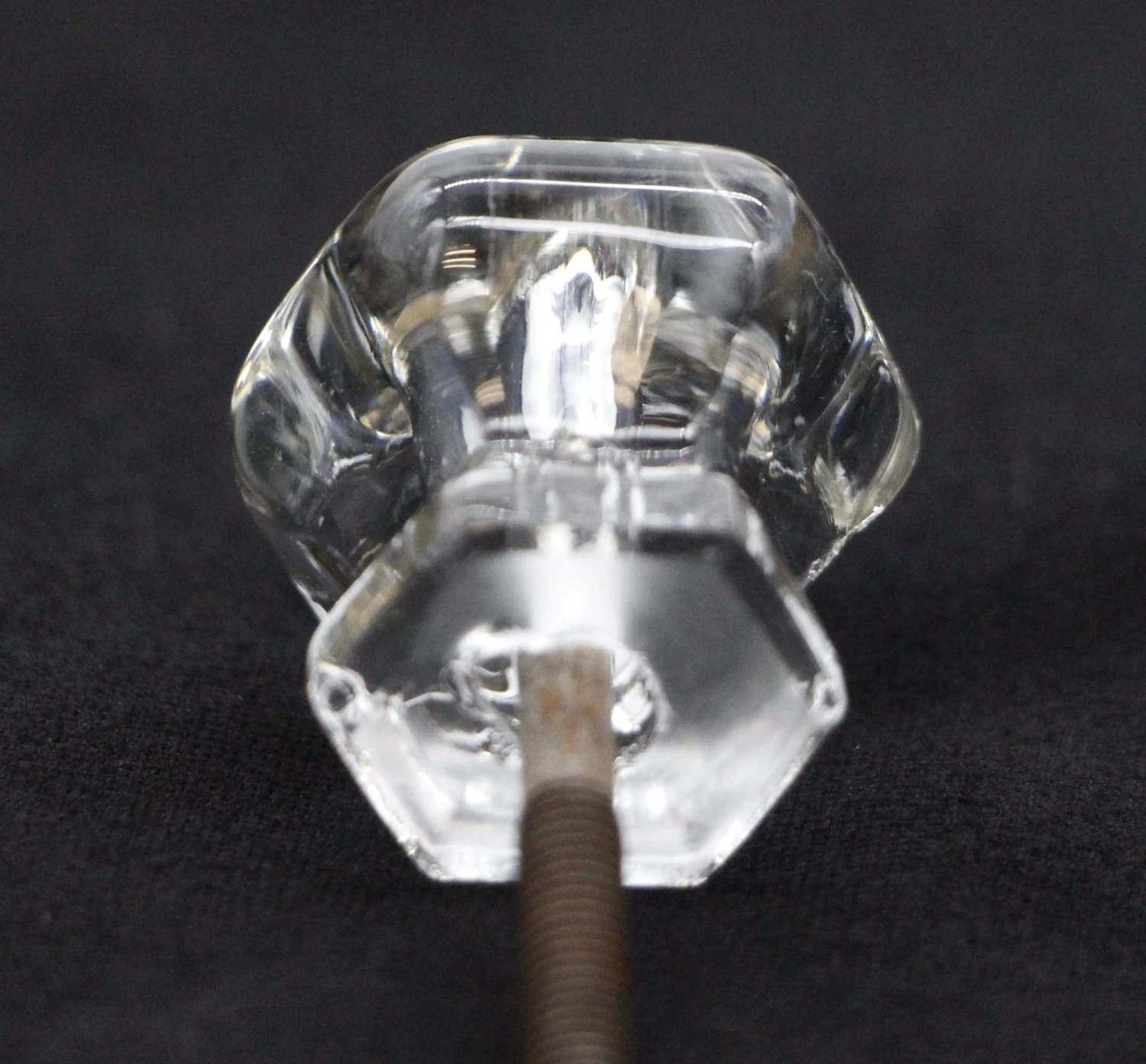 Vintage 1 In. Hexagon Clear Glass Drawer Cabinet Knob 7 Vintage 1 In. Hexagon Clear Glass Drawer Cabinet Knob - Image 5