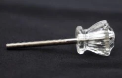 Vintage 0.875 In. Fluted Clear Glass Drawer Cabinet Knob 10 Vintage 0.875 In. Fluted Clear Glass Drawer Cabinet Knob -OGT Sale Store q287117 04