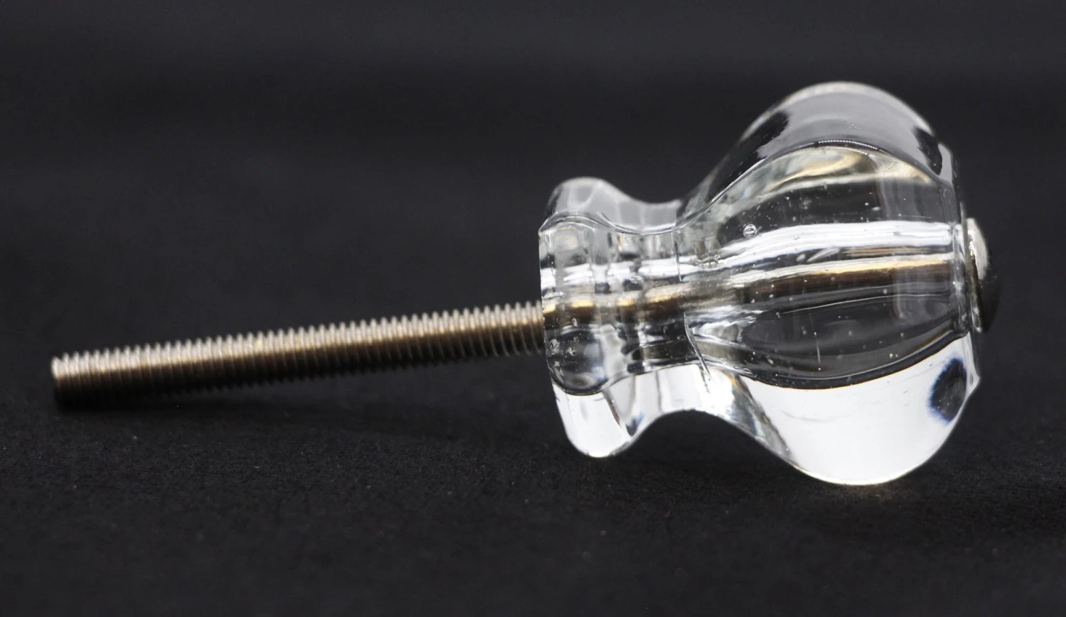 Vintage 1.25 In. Clear Glass Hexagon Drawer Cabinet Knob 6 Vintage 1.25 In. Clear Glass Hexagon Drawer Cabinet Knob - Image 4