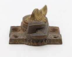 Antique Cast Iron Aesthetic Window Lock With Brass Button 10 Antique Cast Iron Aesthetic Window Lock With Brass Button -OGT Sale Store q287137 04