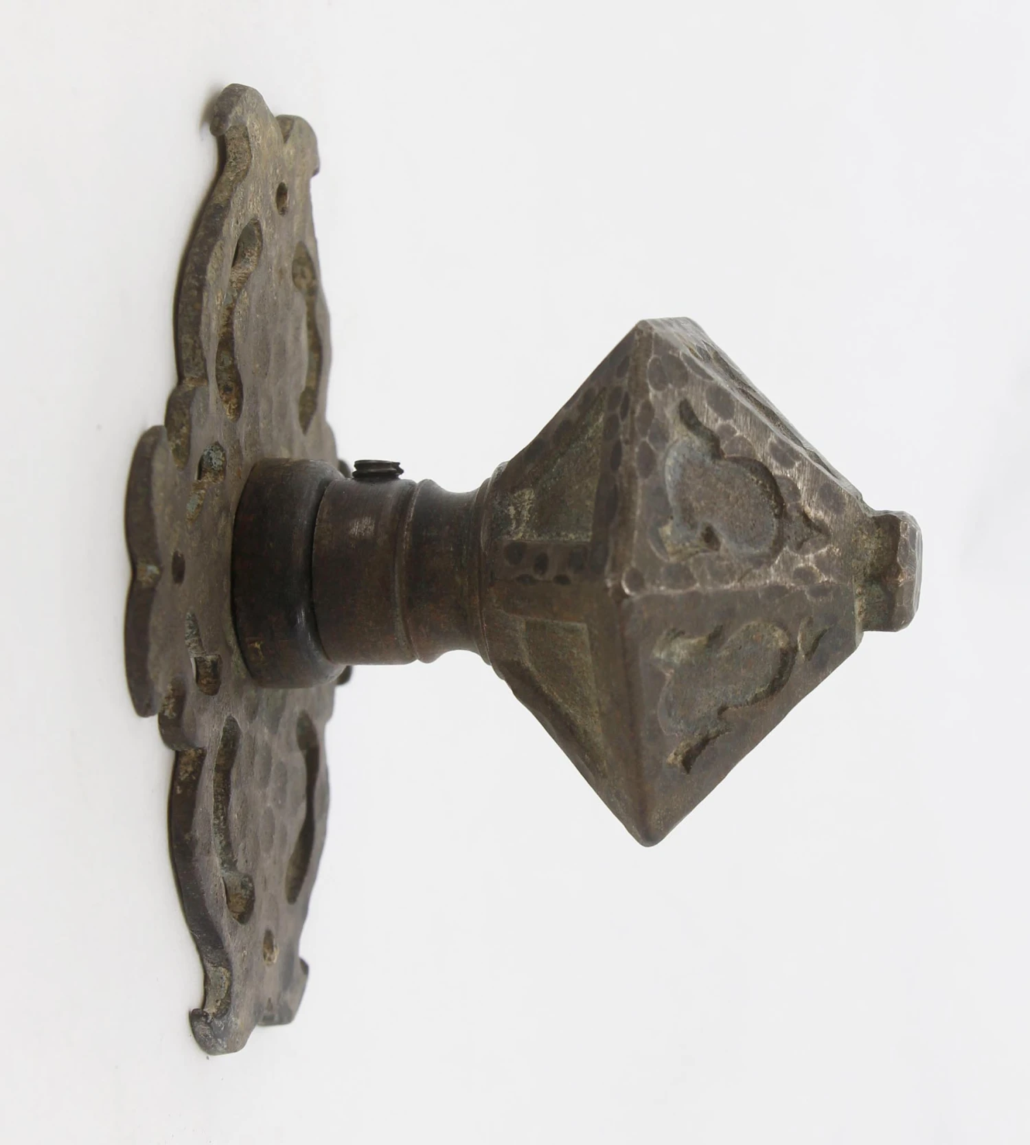 Antique Bronze Arts & Crafts Door Knob With Back Plate 6 Antique Bronze Arts & Crafts Door Knob With Back Plate - Image 4