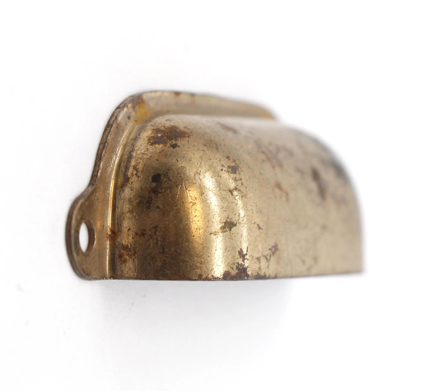 Pair Of Vintage 3.5 In. Brass Plated Steel Drawer Cup Pulls 7 Pair Of Vintage 3.5 In. Brass Plated Steel Drawer Cup Pulls - Image 5