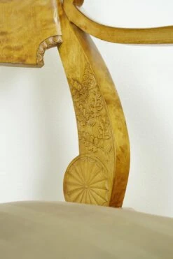 Antique Biedermeier Period Pair Of Maple Chairs 19 Antique Biedermeier Period Pair Of Maple Chairs -OGT Sale Store q287195 08