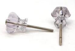 Pair Of Vintage 1.125 In. Glass Hexagon Drawer Cabinet Knobs 15 Pair Of Vintage 1.125 In. Glass Hexagon Drawer Cabinet Knobs -OGT Sale Store q287196 07