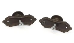 Pair Of Brass Bullseye Drawer Pull Cabinet Handle Knobs With Back Plates 9 Pair Of Brass Bullseye Drawer Pull Cabinet Handle Knobs With Back Plates -OGT Sale Store q287200 04