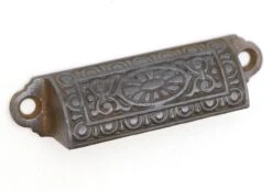 Pair Of 3.75 In. Antique Victorian Cast Iron Bin Drawer Pulls -OGT Sale Store q287204 05