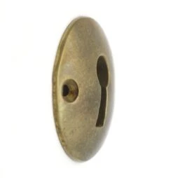 Pair Of Vintage 1.5 In. Brass Round Door Keyhole Cover Plates -OGT Sale Store q287208 04