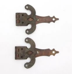 Pair Of Antique 8.75 In. Gothic Bronze Ice Box Door Hinges 9 Pair Of Antique 8.75 In. Gothic Bronze Ice Box Door Hinges -OGT Sale Store q287243 04
