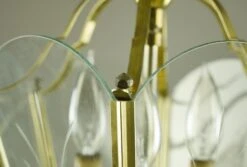 Traditional Polished Brass Glass & Steel Semi Flush Mount 14 Traditional Polished Brass Glass & Steel Semi Flush Mount -OGT Sale Store q287257 05