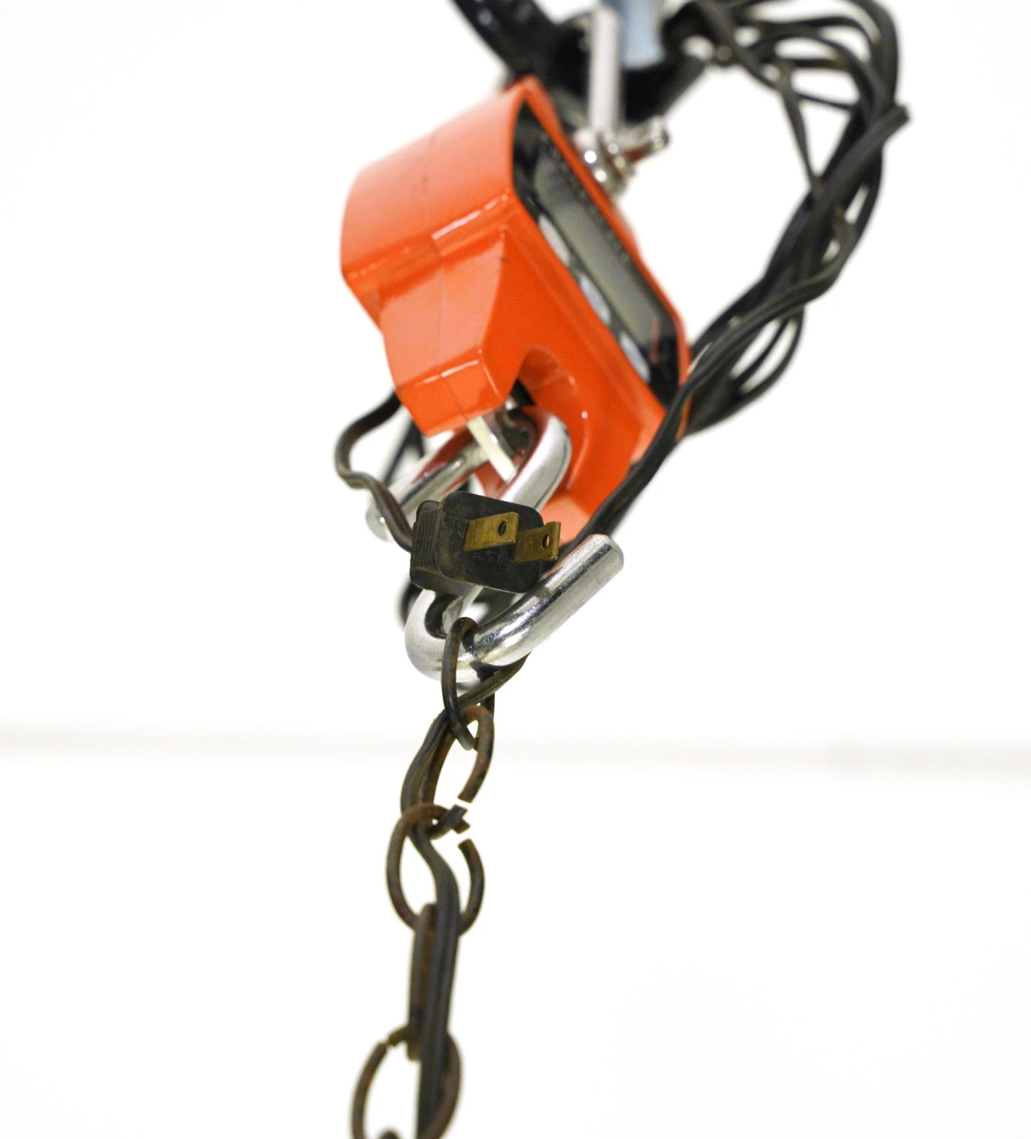 Reclaimed Dark Wood Barrel Colorful Glass Pendant Light 9 Reclaimed Dark Wood Barrel Colorful Glass Pendant Light - Image 7