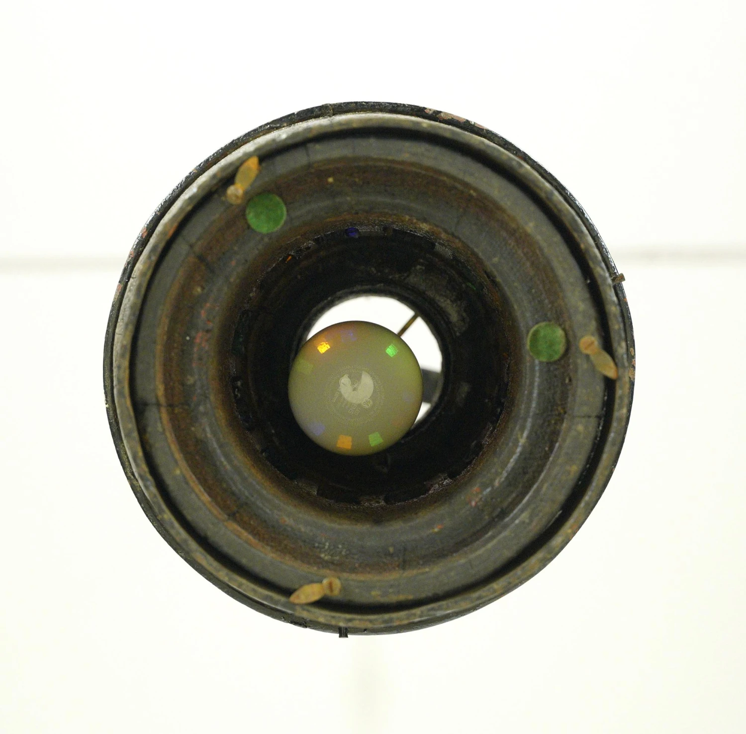 Reclaimed Dark Wood Barrel Colorful Glass Pendant Light 10 Reclaimed Dark Wood Barrel Colorful Glass Pendant Light - Image 8