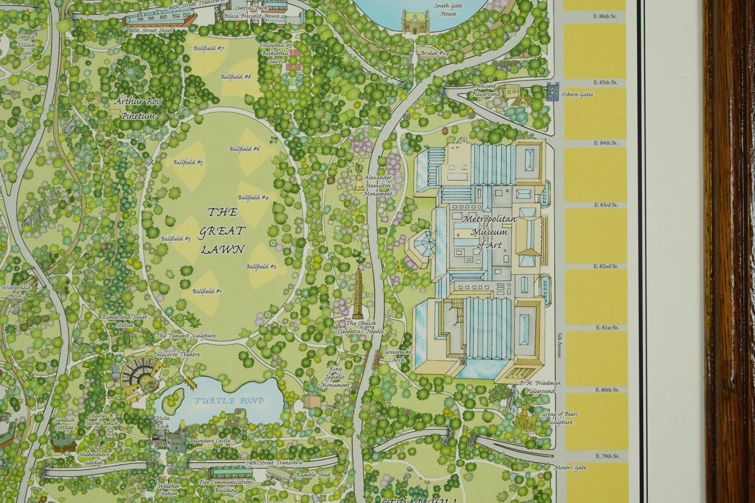 Reclaimed Tiger Oak Wood Molding Tree Legend Central Park Print 6 Reclaimed Tiger Oak Wood Molding Tree Legend Central Park Print - Image 4